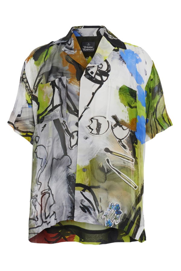Vivienne Westwood Long-Sleeved Camp Collar All-Over Graphic Print Shirt - Multicolor