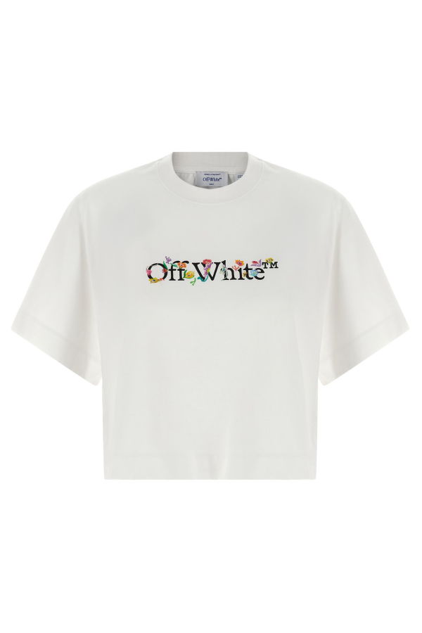 Off-White Bookish Glowing Flower T-Shirt - White