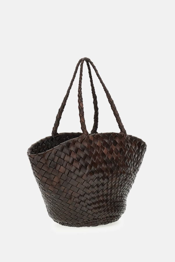 Dragon Diffusion Egola Leather Basket Tote - Brown