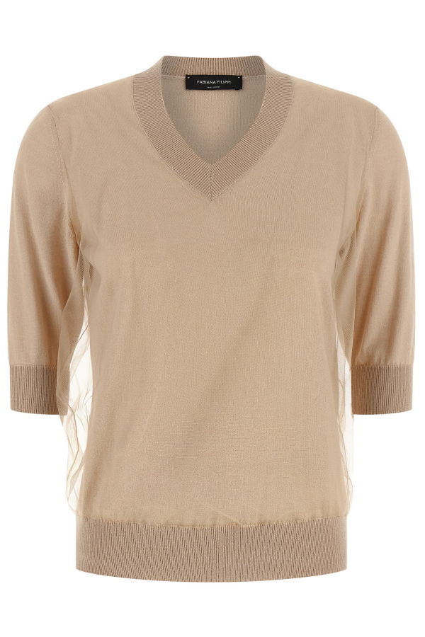 Fabiana Filippi Double Layer Sweater - Beige