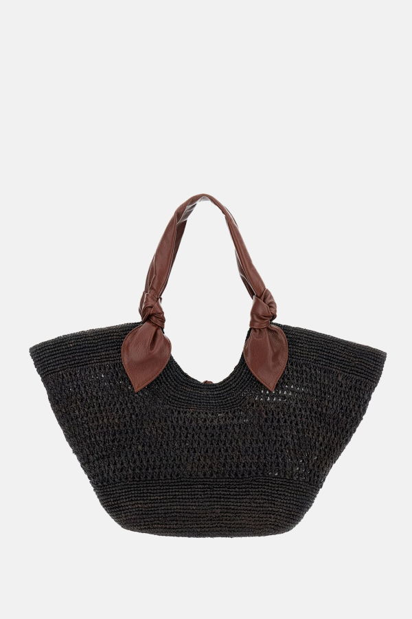 Hereu Fonol Bicolor Shoulderbag Tote Bag - Black/Brown