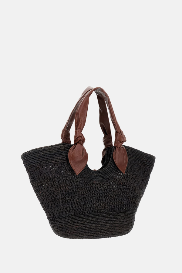 Hereu Fonol Bicolor Shoulderbag Tote Bag - Black/Brown