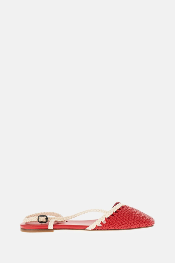 Hereu Rondaia Slingback Sandals - Red