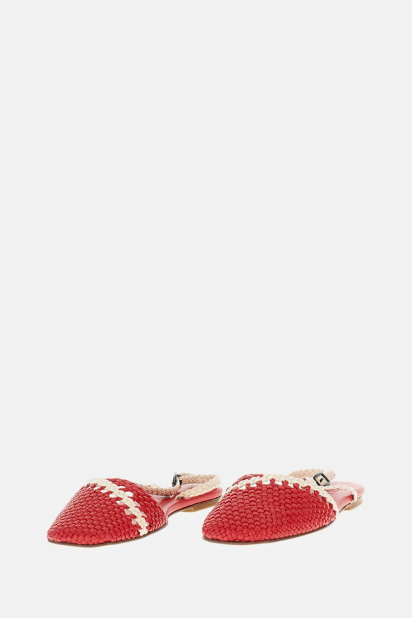 Hereu Rondaia Slingback Sandals - Red