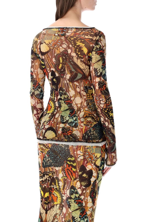 Jean Paul Gaultier Re-edition Butterfly Tulle Top - Yellow Multi