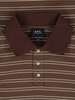 A.P.C. Striped Polo Shirt - Brown - Thumbnail 3