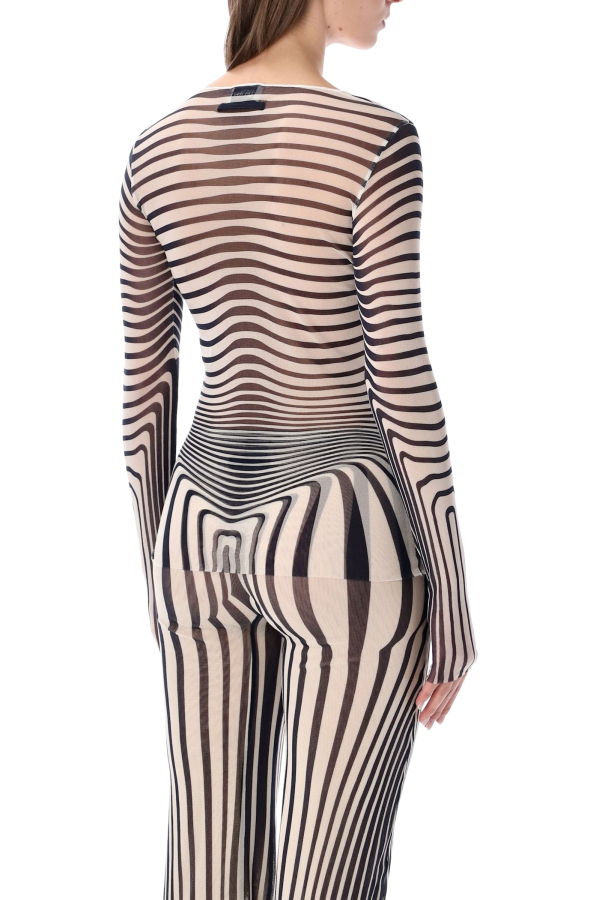 Jean Paul Gaultier Body Morphing Re-Edition Top - Ecru/Navy