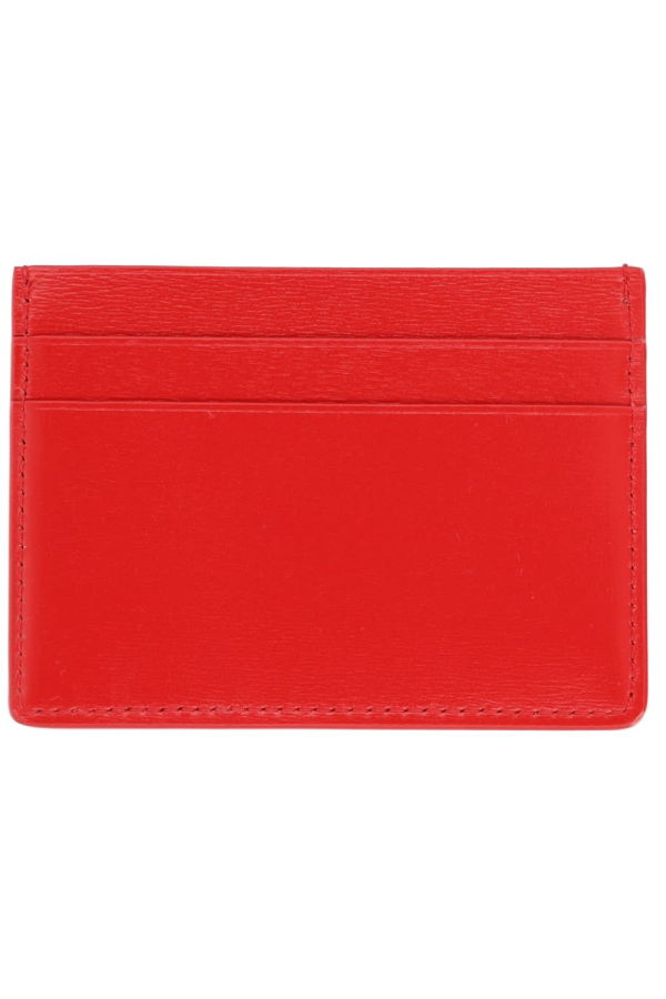 Jil Sander Leather Card Holder - Red