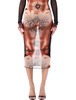 Jean Paul Gaultier Re-Edition Safe Sex Tattoo Mesh Skirt - Nude Tatoo - Thumbnail 1