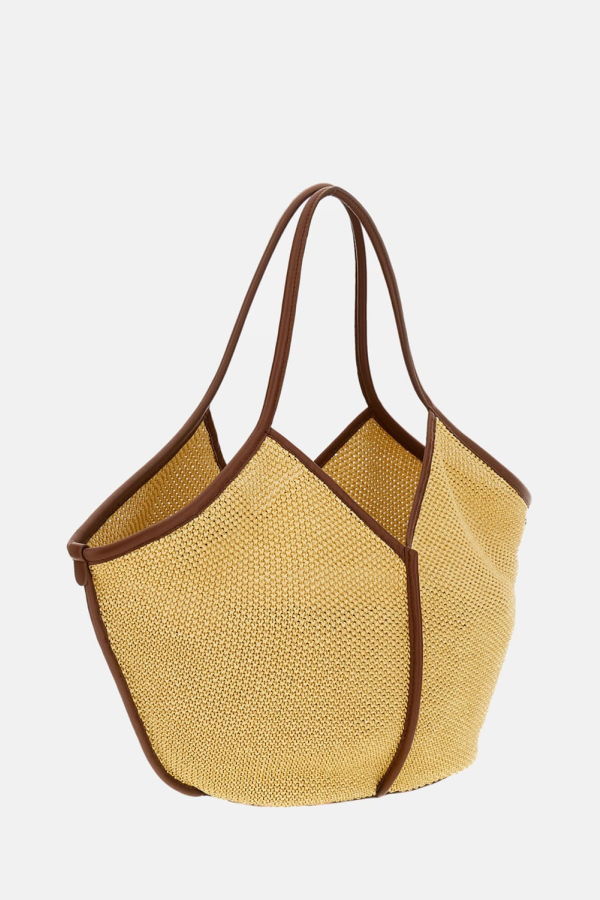 Hereu Calella Soft Raffia Shoulder Bag - Beige