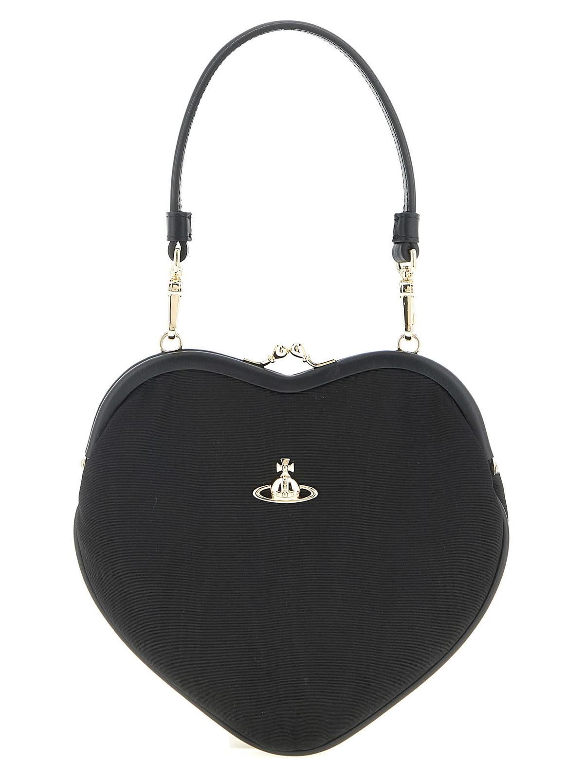Vivienne Westwood Belle Heart Frame Purse Handbag - Black - Image 1 of 4