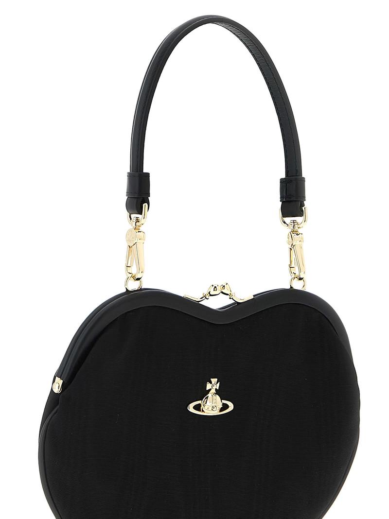 Vivienne Westwood Belle Heart Frame Purse Handbag - Black