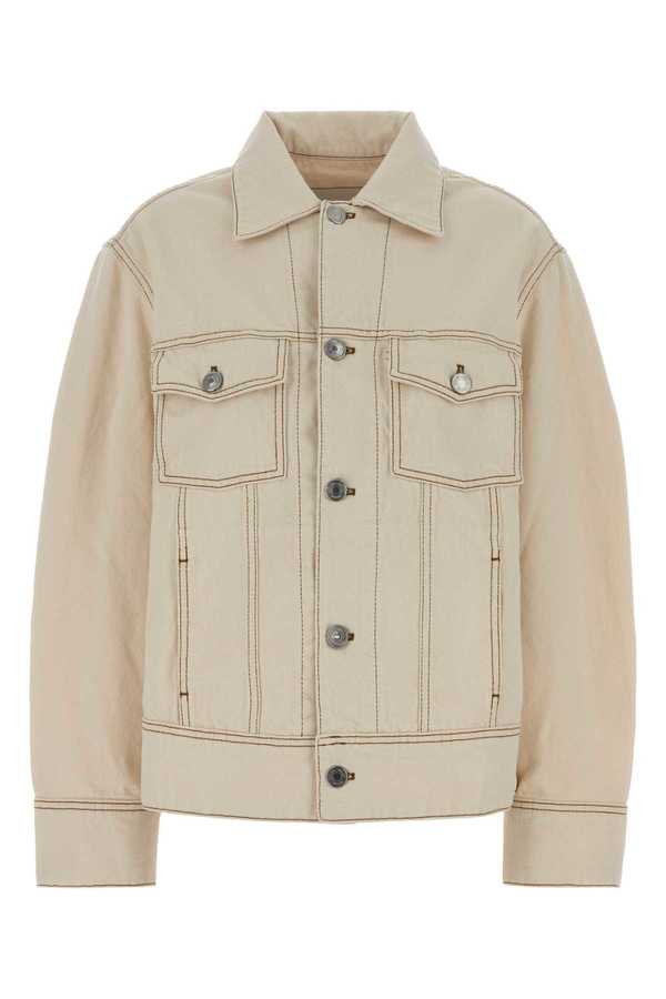 Ami Alexandre Mattiussi Sand Denim Jacket - White/Cream