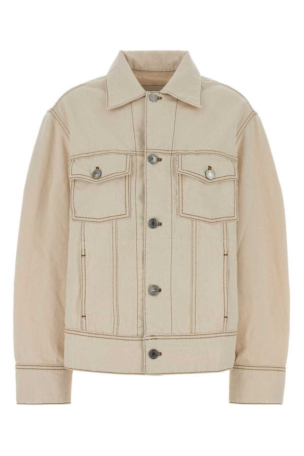 Ami Alexandre Mattiussi Sand Denim Jacket - White/Cream