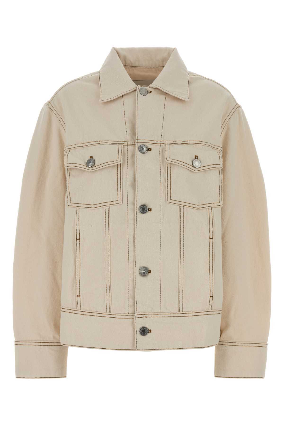 Ami Alexandre Mattiussi Sand Denim Jacket - White/Cream - Image 1 of 2