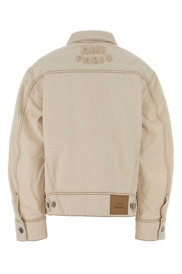Ami Alexandre Mattiussi Sand Denim Jacket - White/Cream