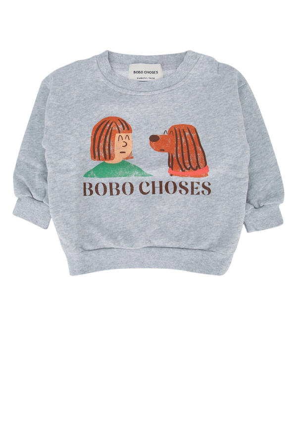 KIDS Bobo Choses Friends In A Pickle Sweatshirt - Heather Grey KIDS Bobo Choses Friends In A Pickle Sweatshirt - Heather Grey