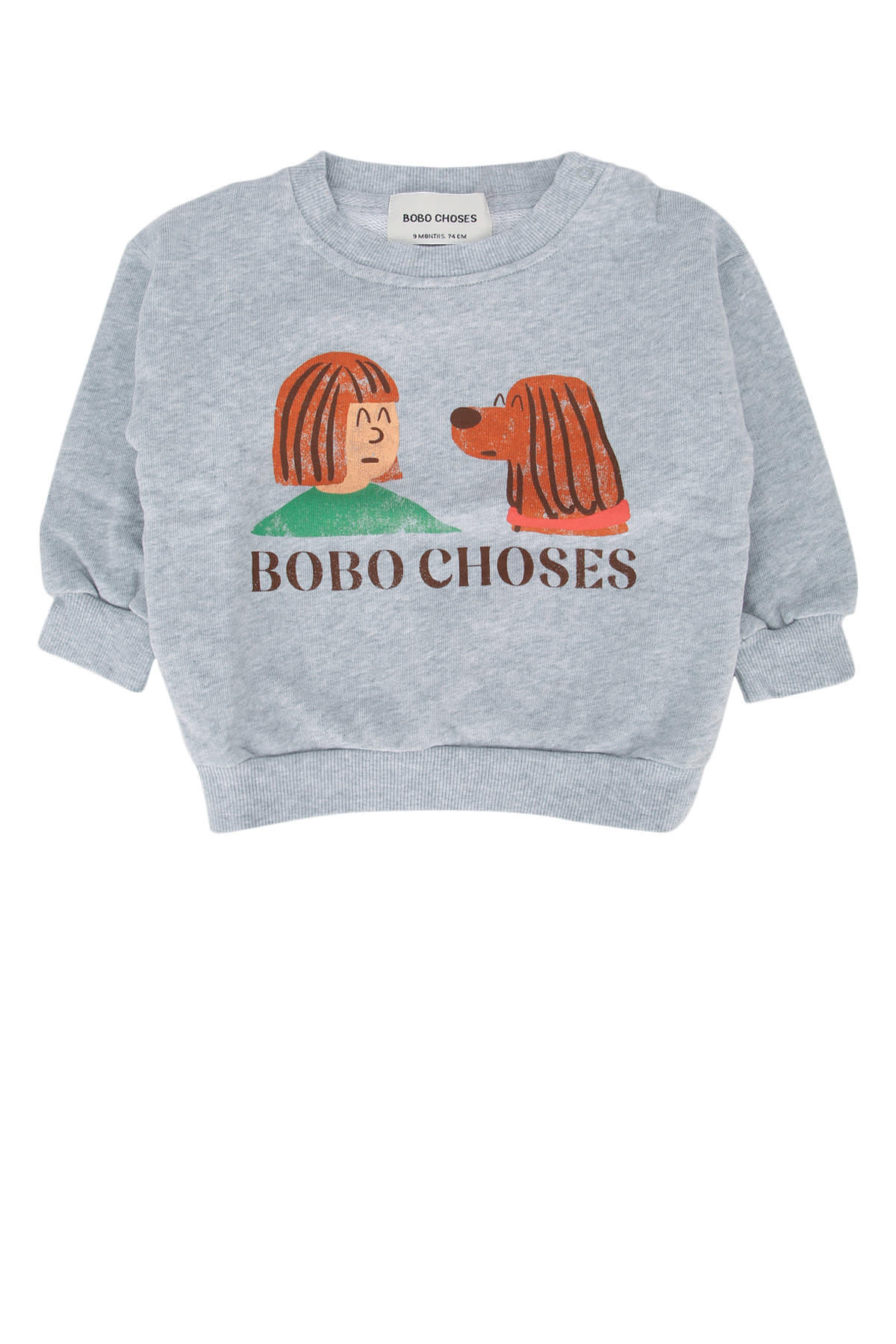 KIDS Bobo Choses Friends In A Pickle Sweatshirt - Heather Grey - Image 1 of 2