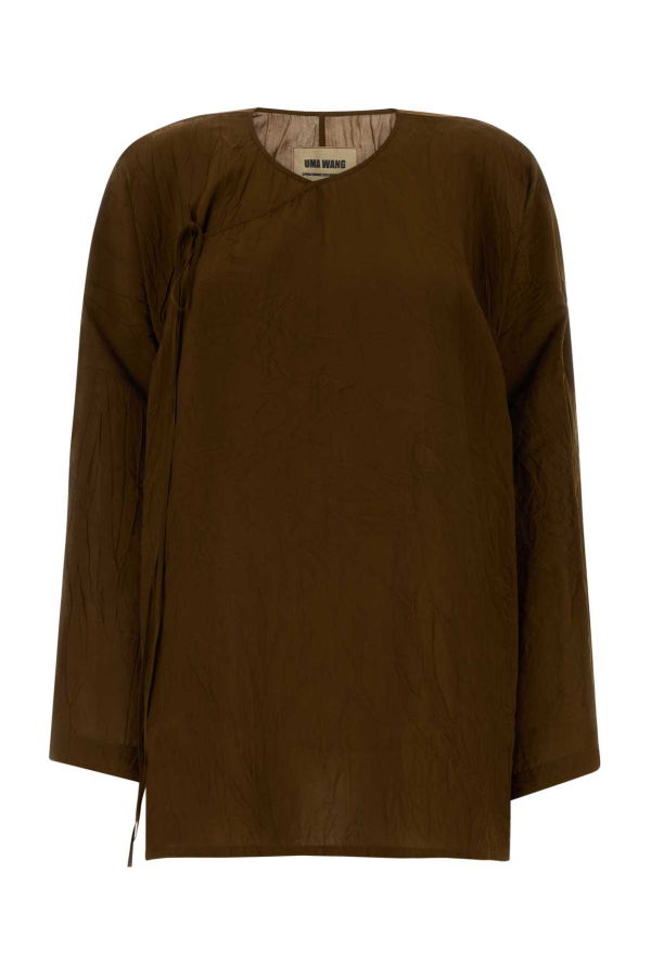 Uma Wang Mud Jersey Tanesha Blouse - Mustard