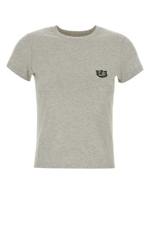 Kenzo Melange Grey Cotton T-Shirt - Pale Grey Kenzo Melange Grey Cotton T-Shirt - Pale Grey