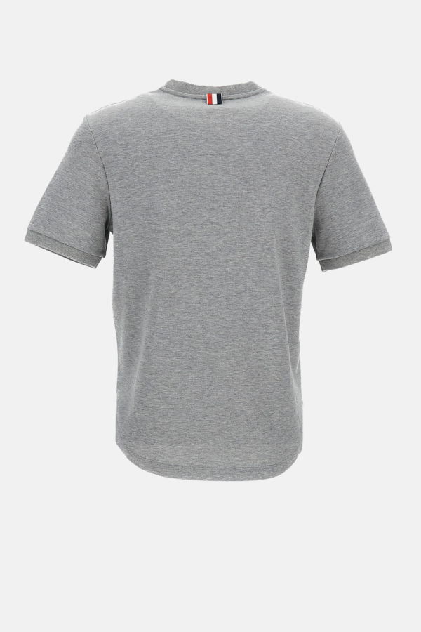 thom browne Cotton Milano Pocket Tee - Gray