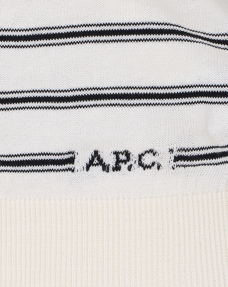 A.P.C. Striped Cardigan - White