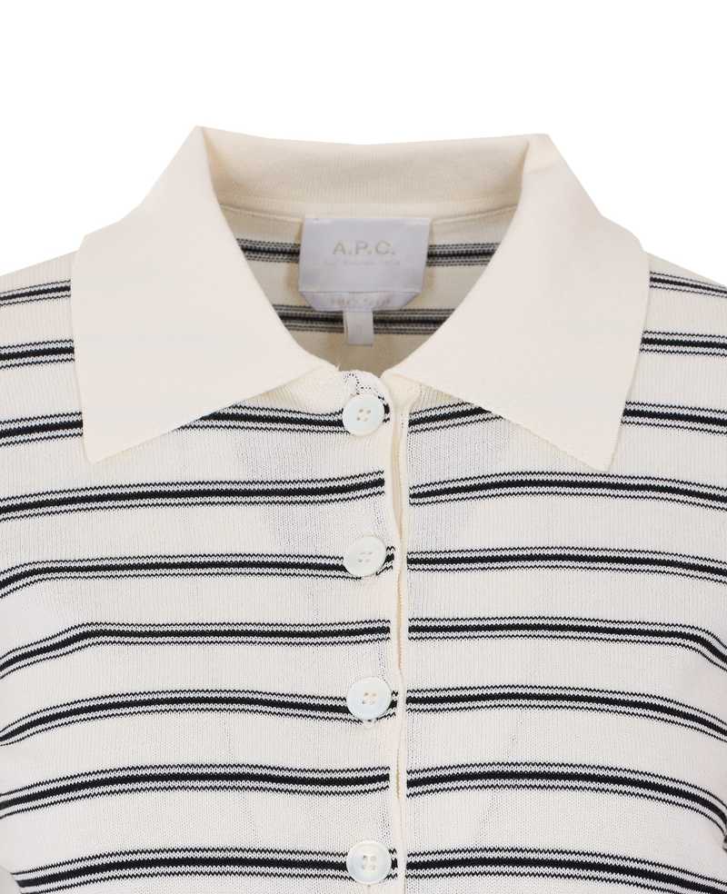 A.P.C. Striped Cardigan - White