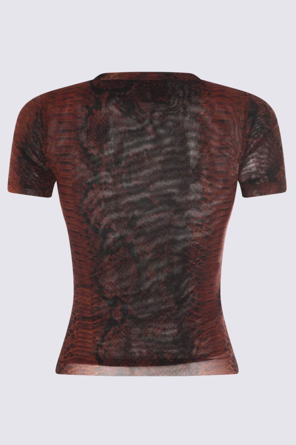 Jean Paul Gaultier Brown T-Shirt - Brown/Black