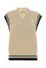 Ami Alexandre Mattiussi Sand Wool Blend Vest - Blanc Creme - Thumbnail 1