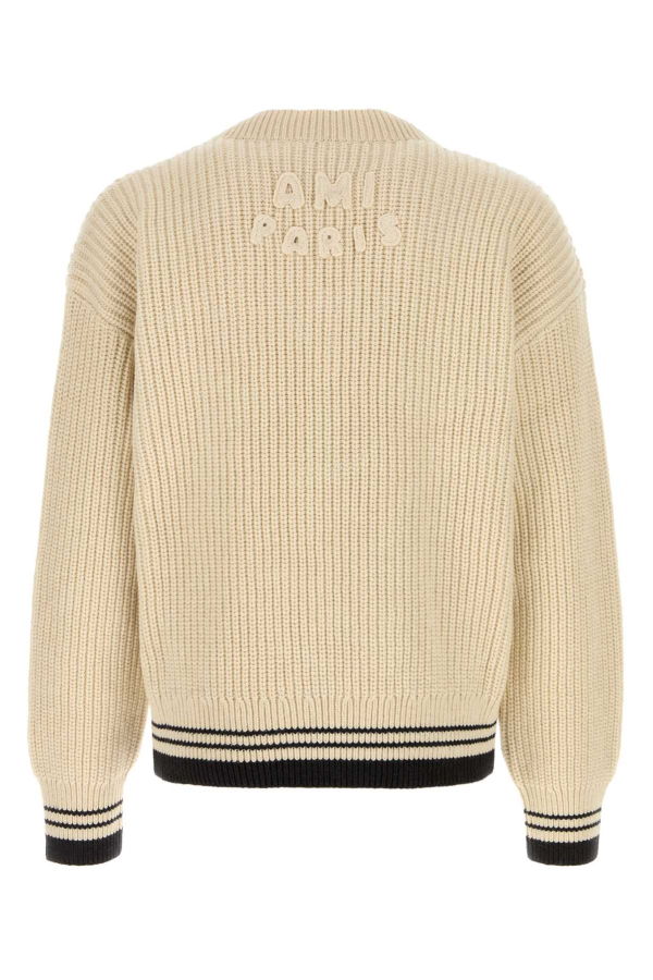 Ami Alexandre Mattiussi Ivory Wool Blend Sweater - Blanccreme