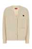 Kenzo Ivory Cotton Blend Cardigan - Ecru - Thumbnail 1