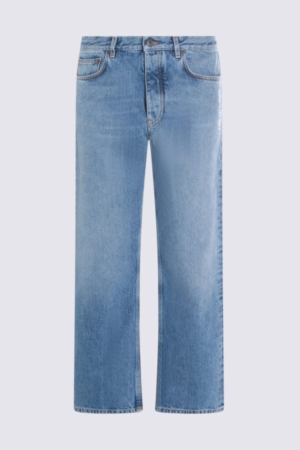 Off-White Medium Blue Cotton Jeans