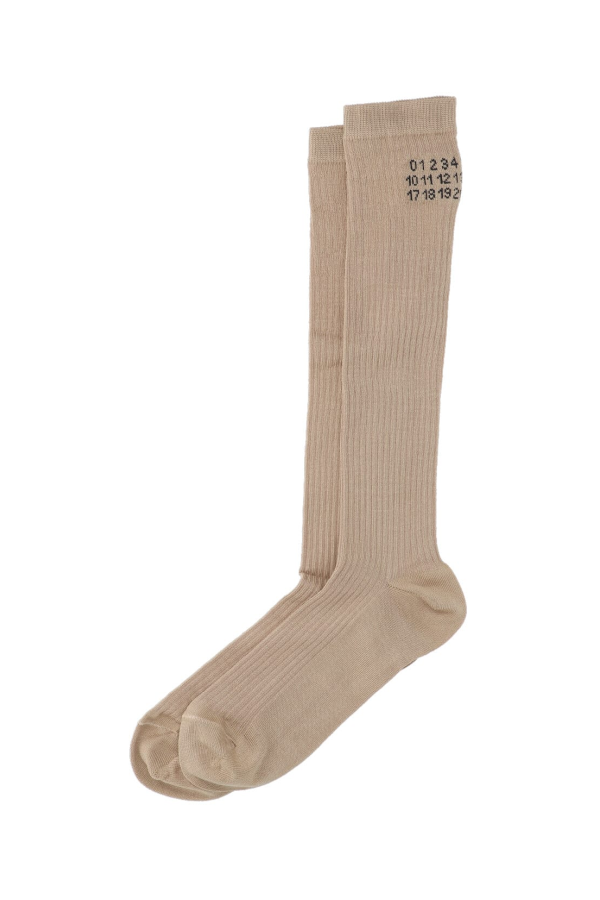 MM6 Maison Margiela Numeric Socks - Beige