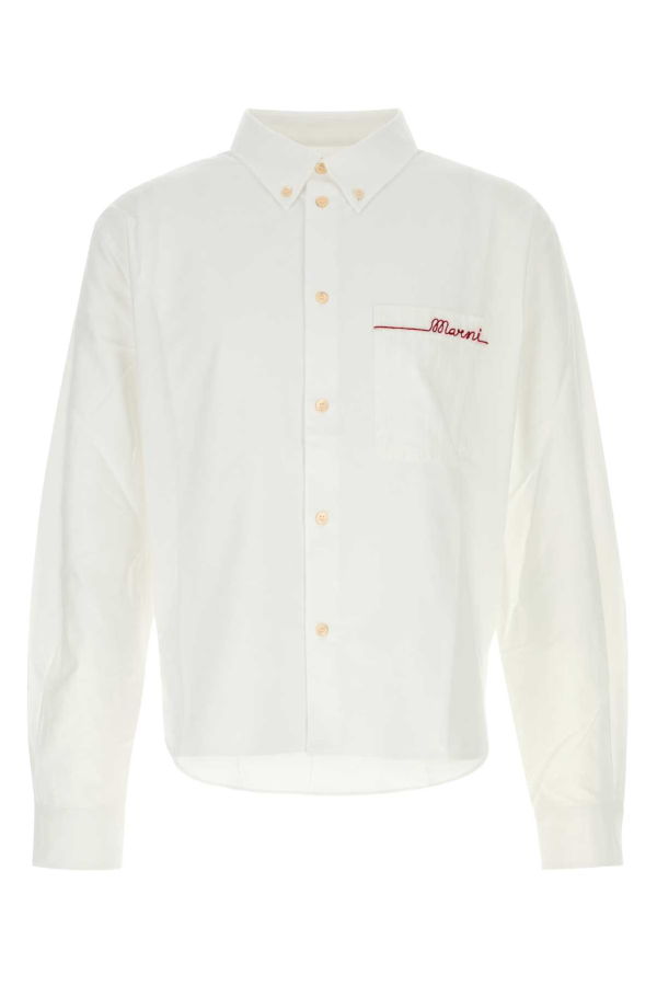 Marni White Oxford Shirt - Lily White