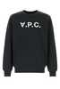 A.P.C. Slate Cotton Sweatshirt - Noirblanccasse - Thumbnail 1