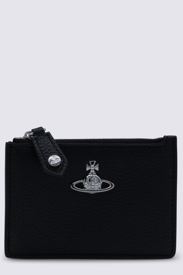 Vivienne Westwood Leather Card Holder Wallet - Black