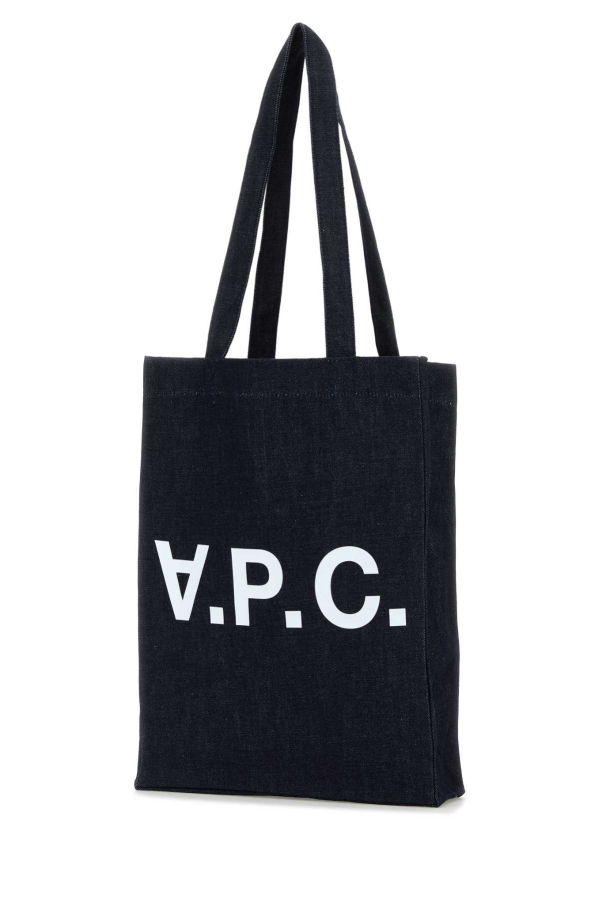 A.P.C. Denim Laure Shopping Bag Tote - Indigo
