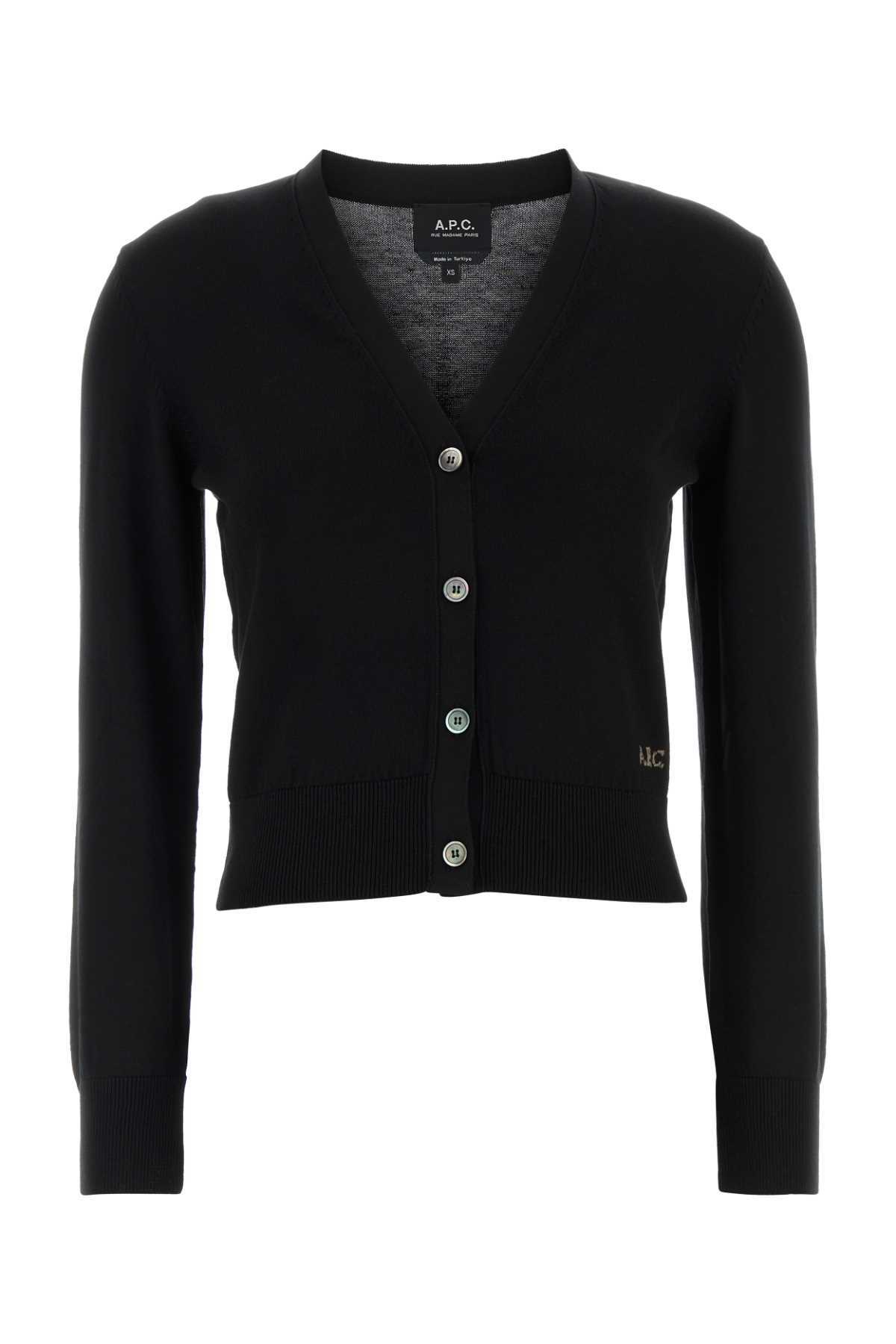 A.P.C. Cotton Cardigan - Noir - Image 1 of 2