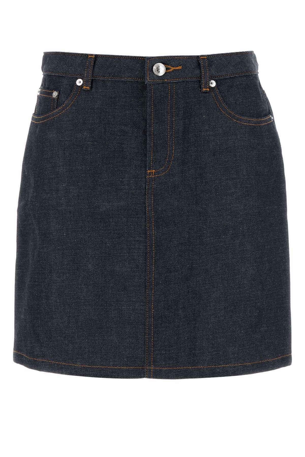 A.P.C. Denim Jupe Mini Skirt - IAI - Image 1 of 2
