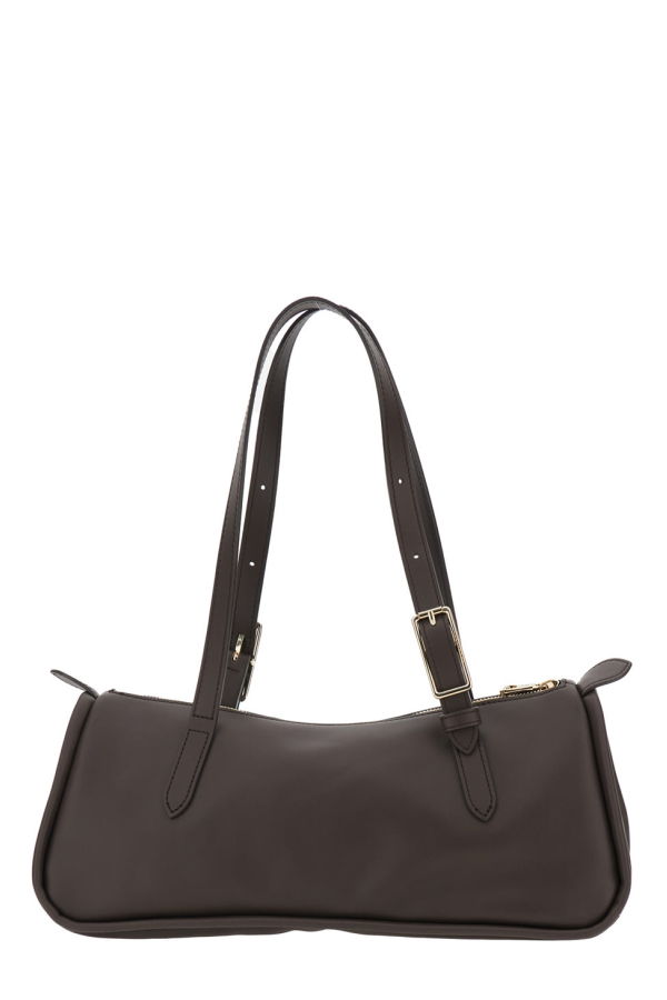 Longchamp Shoulder Bag with Two Top Handles with Buckles - Brown