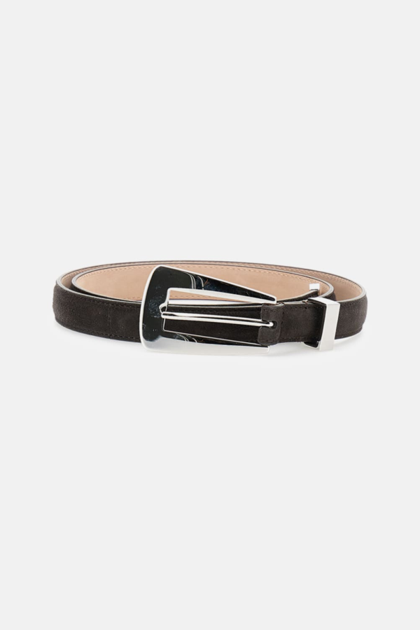 khaite Lucca Leather Belt - Brown