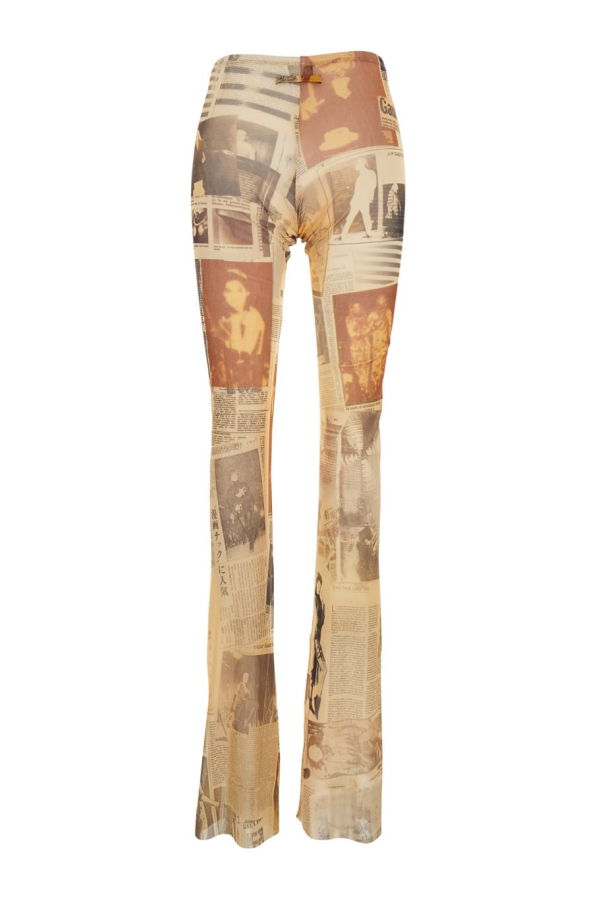 Jean Paul Gaultier High Waist Tech Fabric Pants - Multicolor