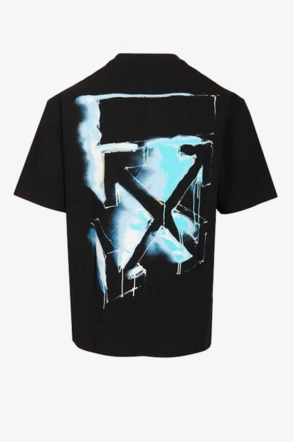 Off-White Cotton T-Shirt - Black