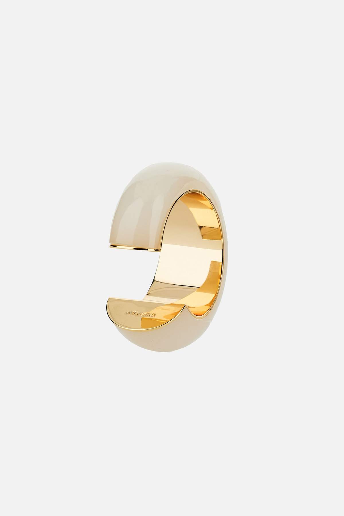 Self-Portrait Cream Resin Cuff Bracelet - Golden - Image 2 of 2