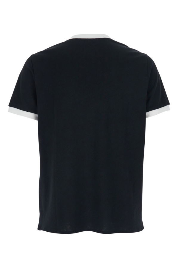 A.P.C. Crew Neck T-Shirt with Contrasting Details - Black