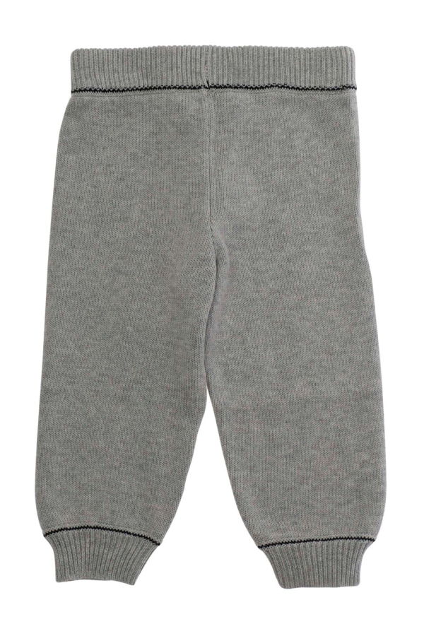 KIDS Marni Pants with Ribbed Waist and Logo Embroidery - Gray