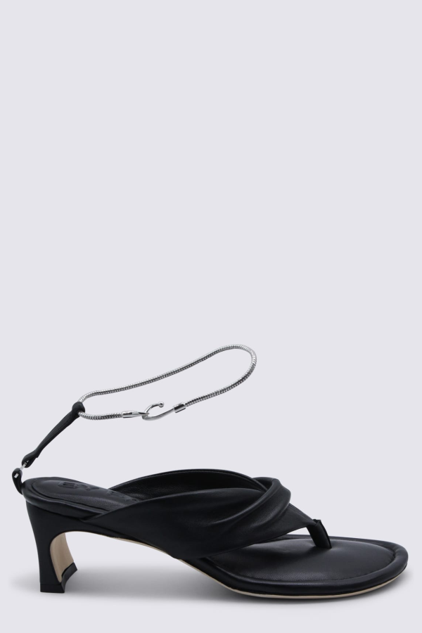 BY FAR Nappa Leather Sandal - Black