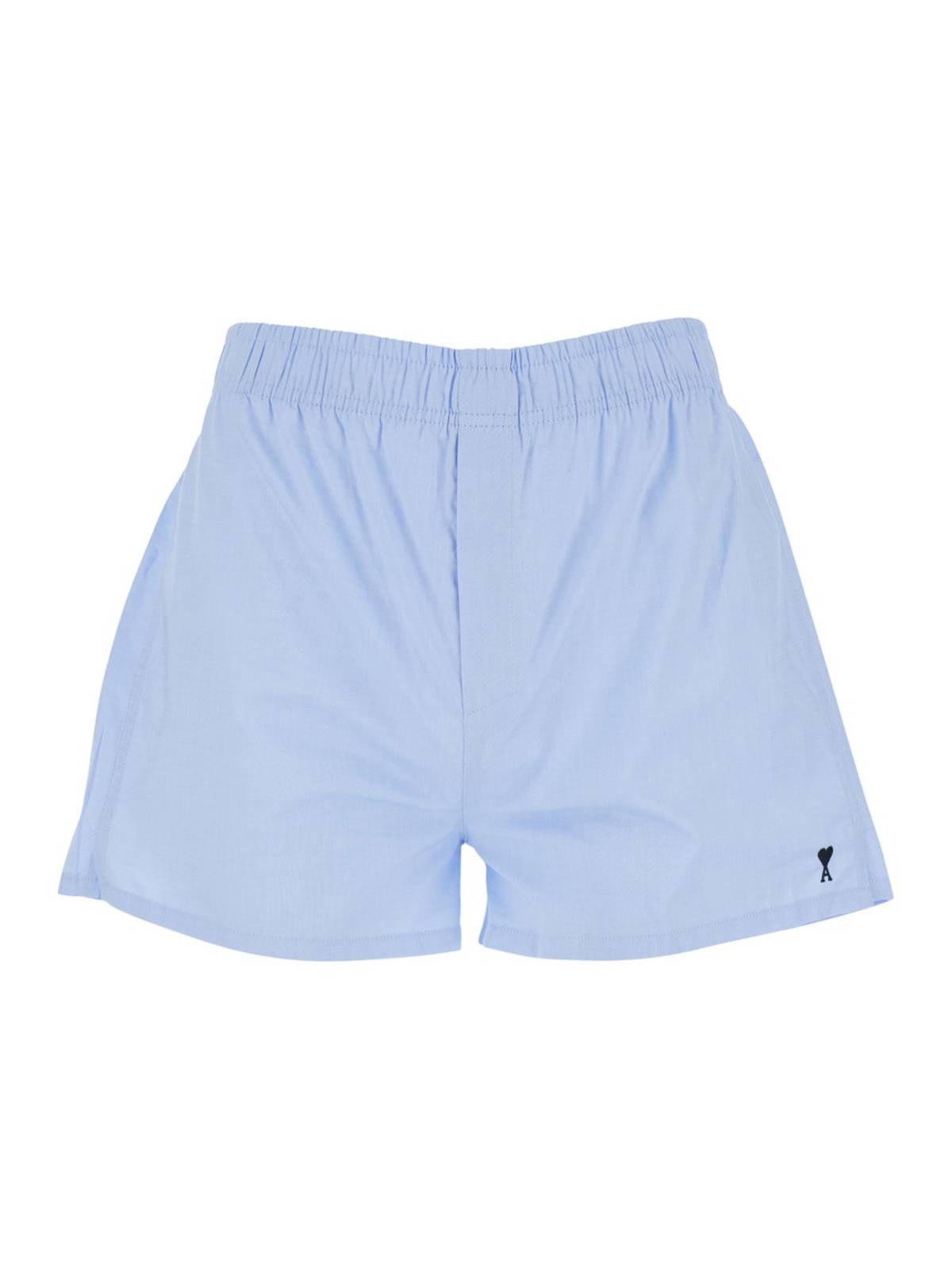 Ami Alexandre Mattiussi Ami De Coeur Boxer Shorts - Light Blue - Image 1 of 3