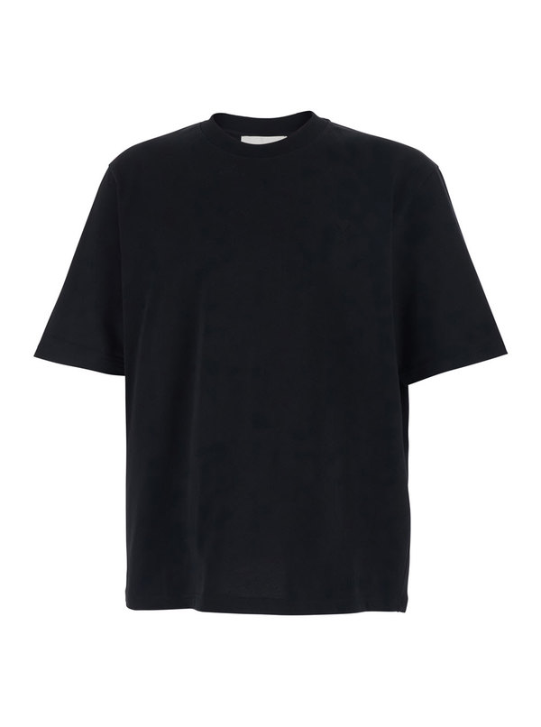 Ami Alexandre Mattiussi Crewneck with ADC Embroidery T-Shirt - Black