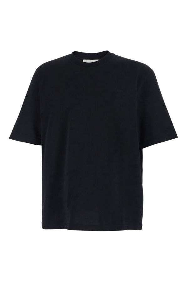 Ami Alexandre Mattiussi Crewneck with ADC Embroidery T-Shirt - Black